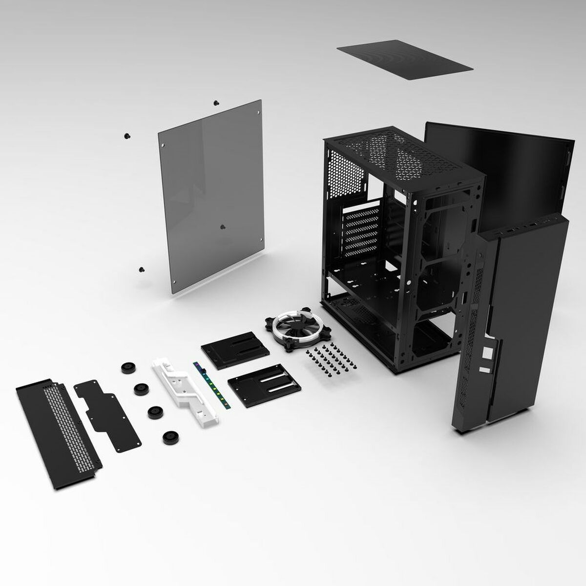 ATX Semi-tower Box GEMBIRD CCC-FC-2000 Black Multicolour