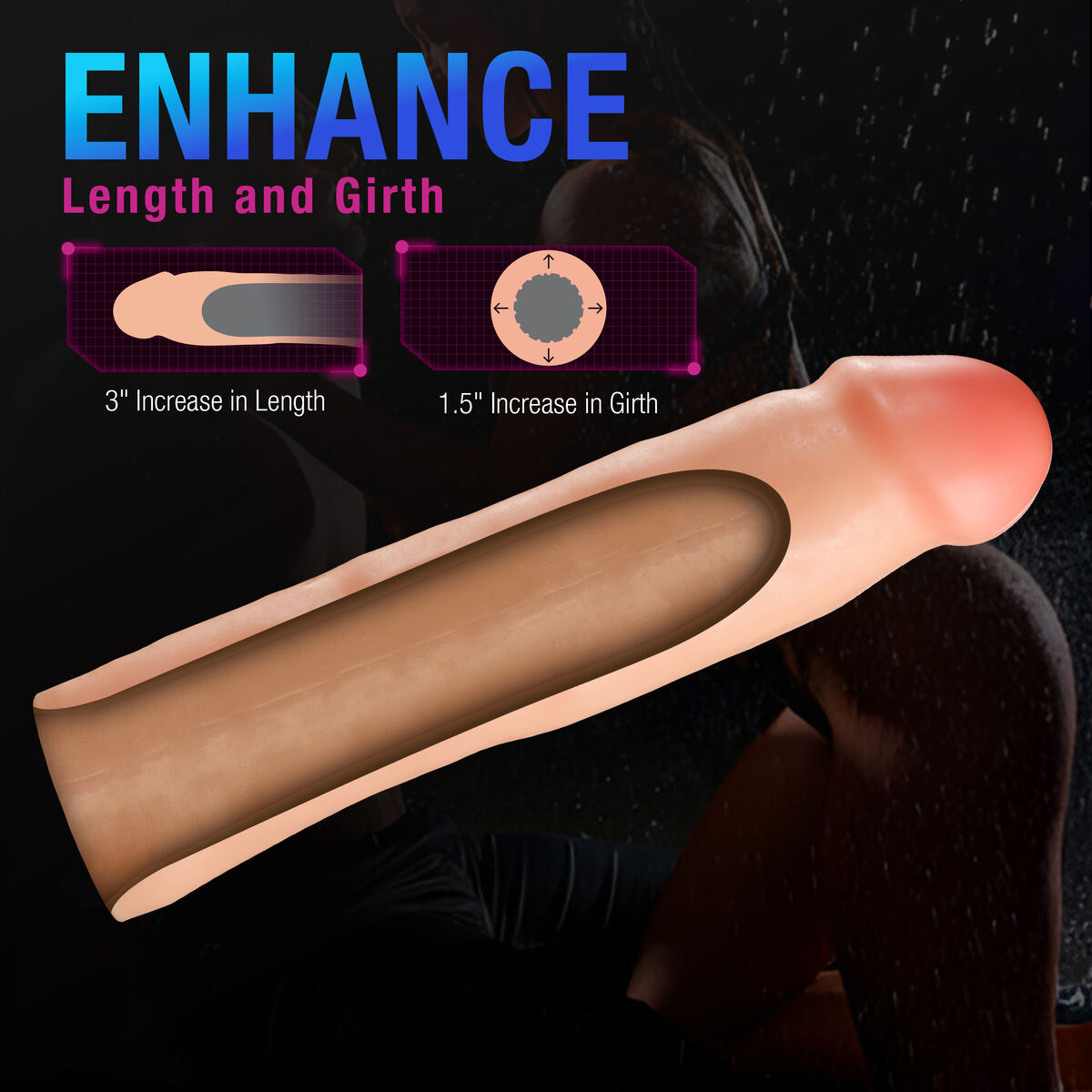 Penis cover Blush Performance Plus Meat Ø 3,8 cm 21,6 cm