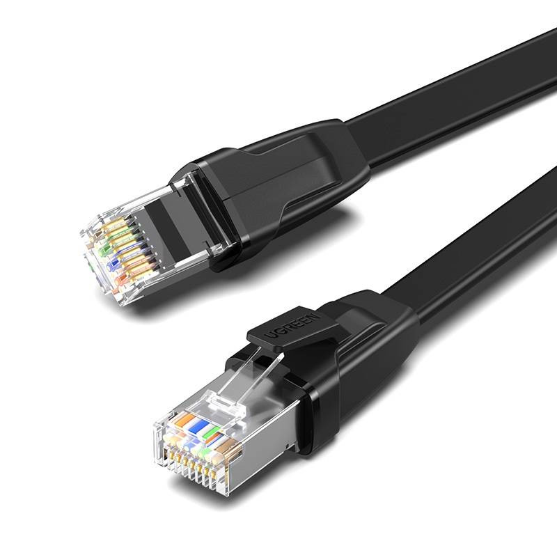 UGREEN NW134 Cat 8 U/FTP Flat Ethernet RJ45 Cable Pure Copper 2m (black)