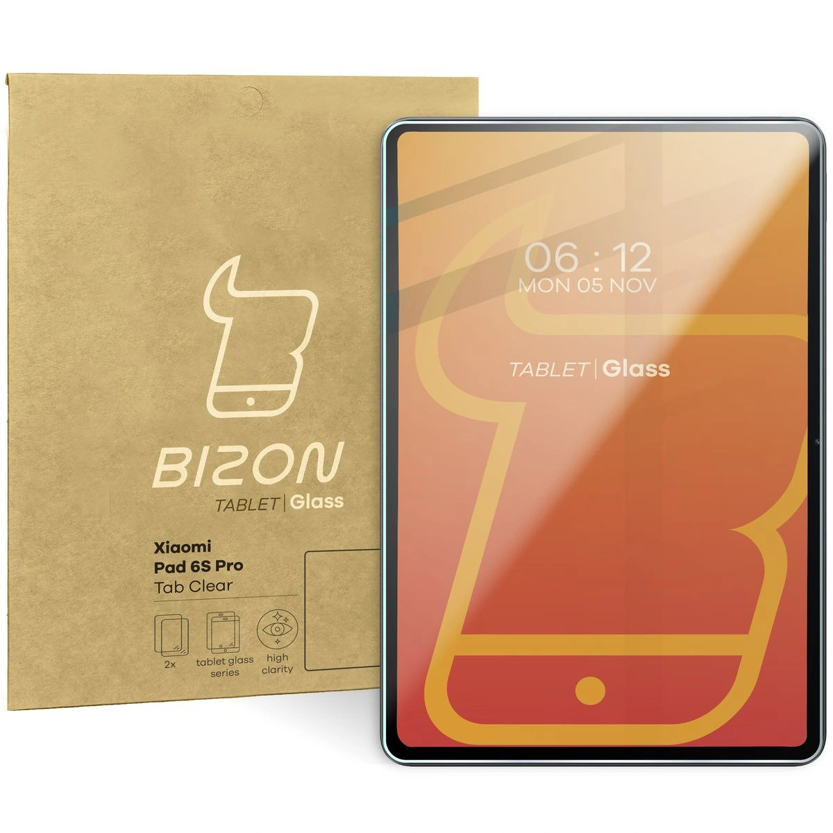 Bizon Glass Tab Clear Xiaomi Pad 6S Pro [2 PACK]