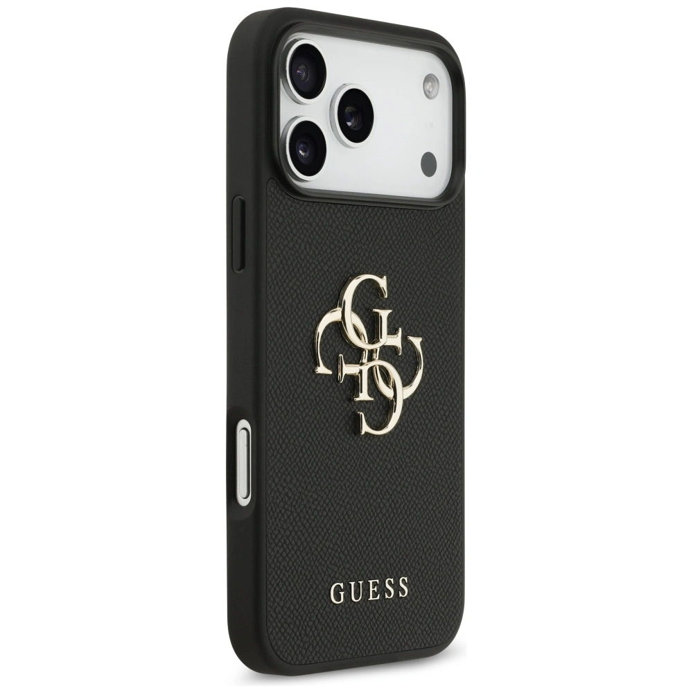 Etui Guess Grained Big 4G & Classic Logo do Apple iPhone 17 Pro Max czarny