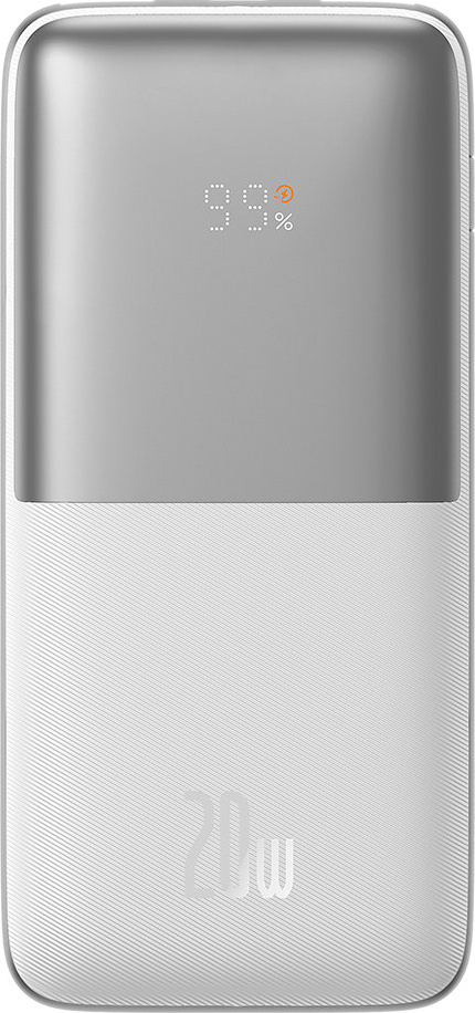 Baseus Bipow Pro powerbank 10000mAh 20W 2x USB-A + USB-C + USB 3A 0.3m cable white