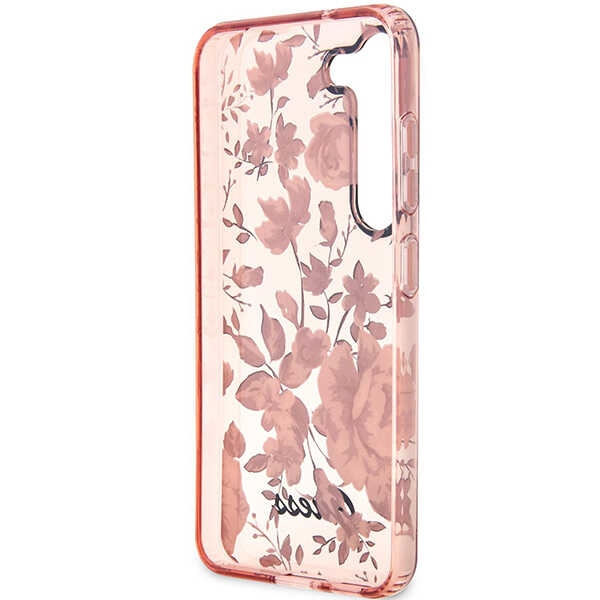 Guess GUHCS23MHCFWSP Samsung Galaxy S23+ Plus pink hardcase Flower Collection
