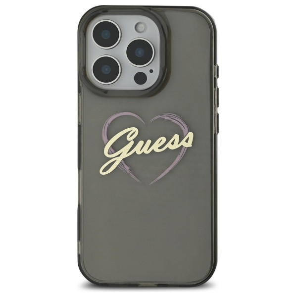 Etui Guess do Apple iPhone 16 Pro hardcase IML Heart czarny