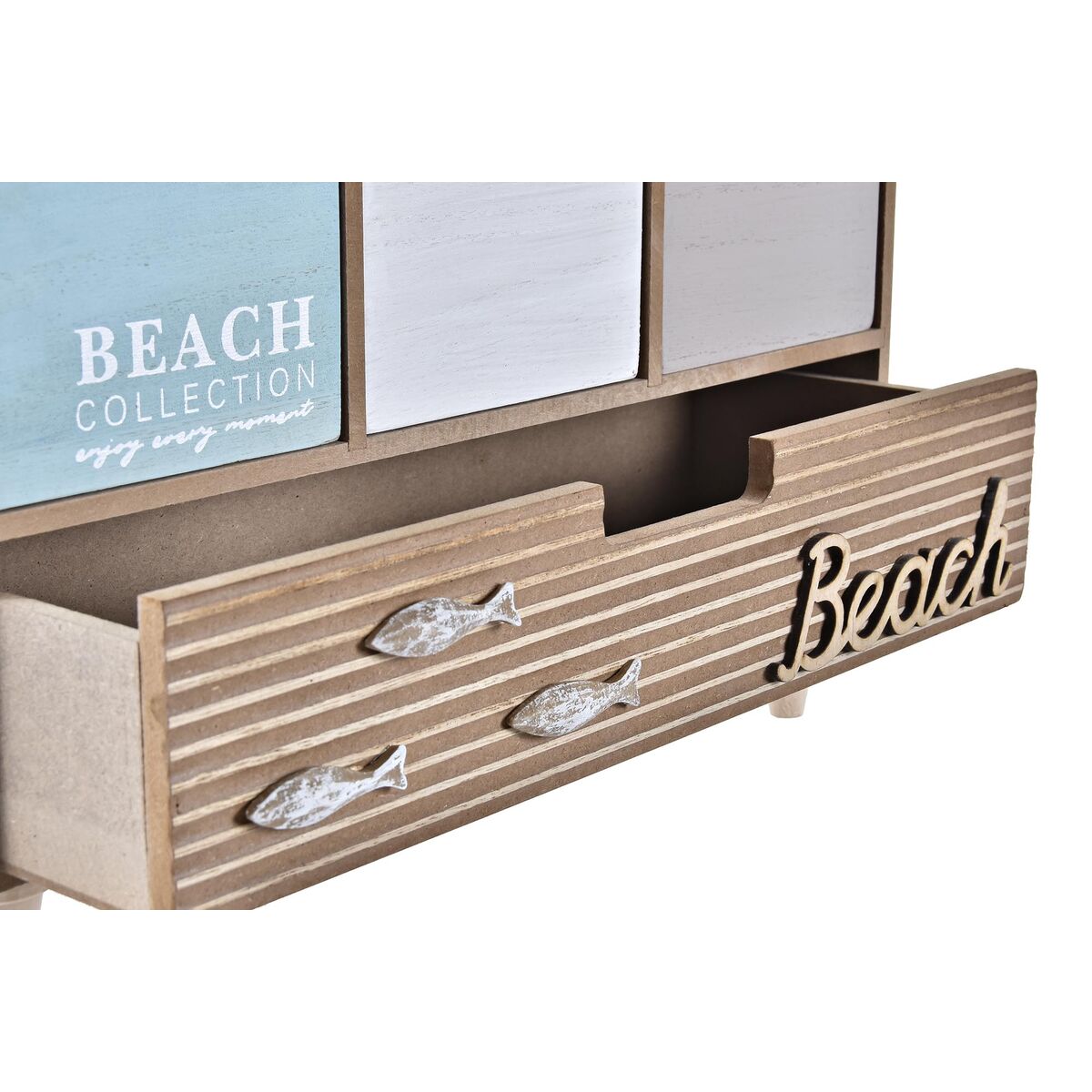 Pudełko na biżuterię DKD Home Decor Drewno Brązowy Turkusowy 34 x 14 x 24 cm
