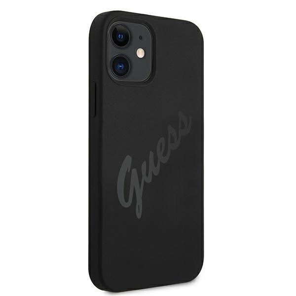 Guess GUHCP12SLSVSBK Apple iPhone 12 mini black hardcase Script Vintage