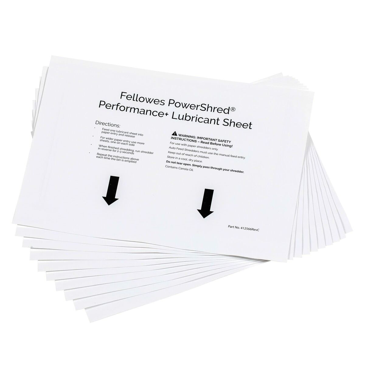 Lubricating Oil for Paper Shredder Fellowes Sheets 10Units White