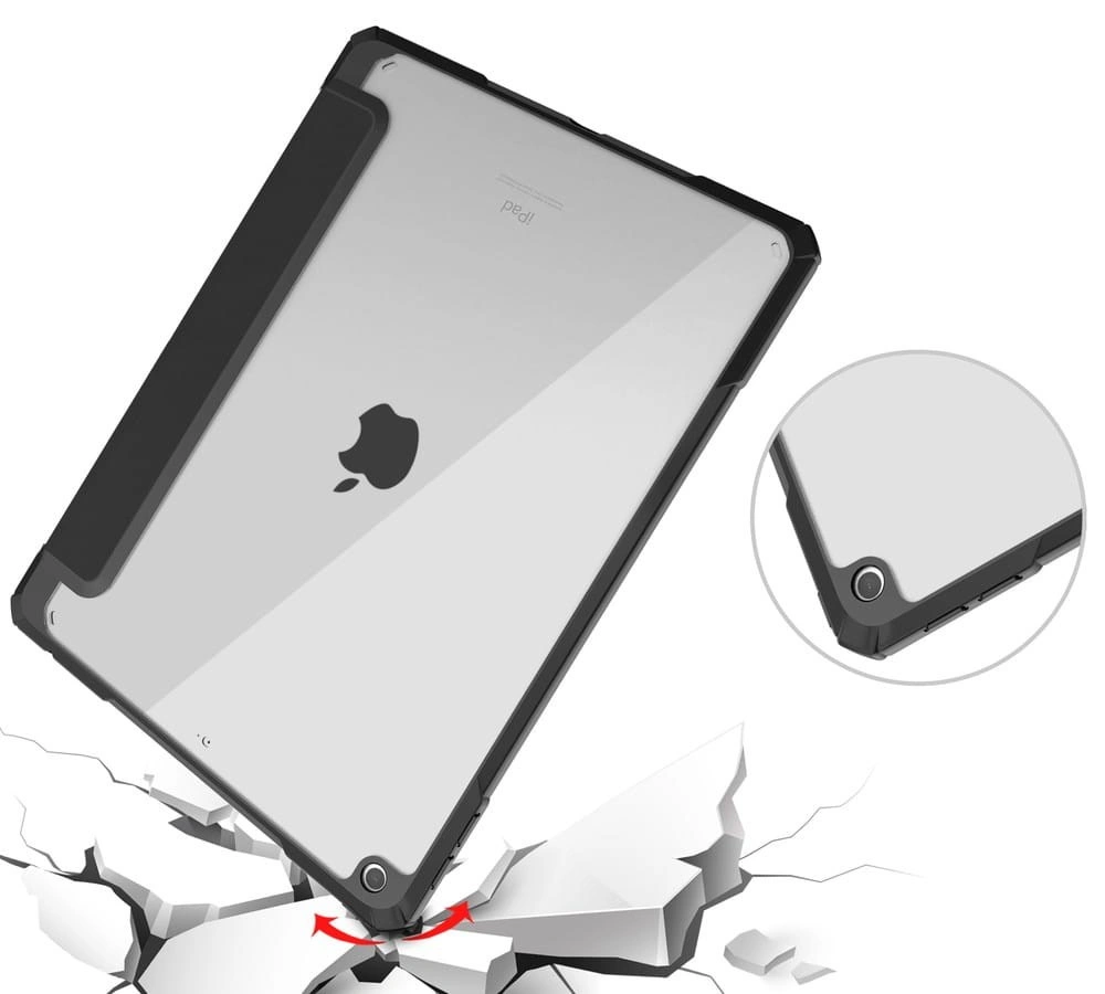 Bizon Case Tab Clear Matt Apple iPad 9/8/7 10.2 2021/2020/2019 black