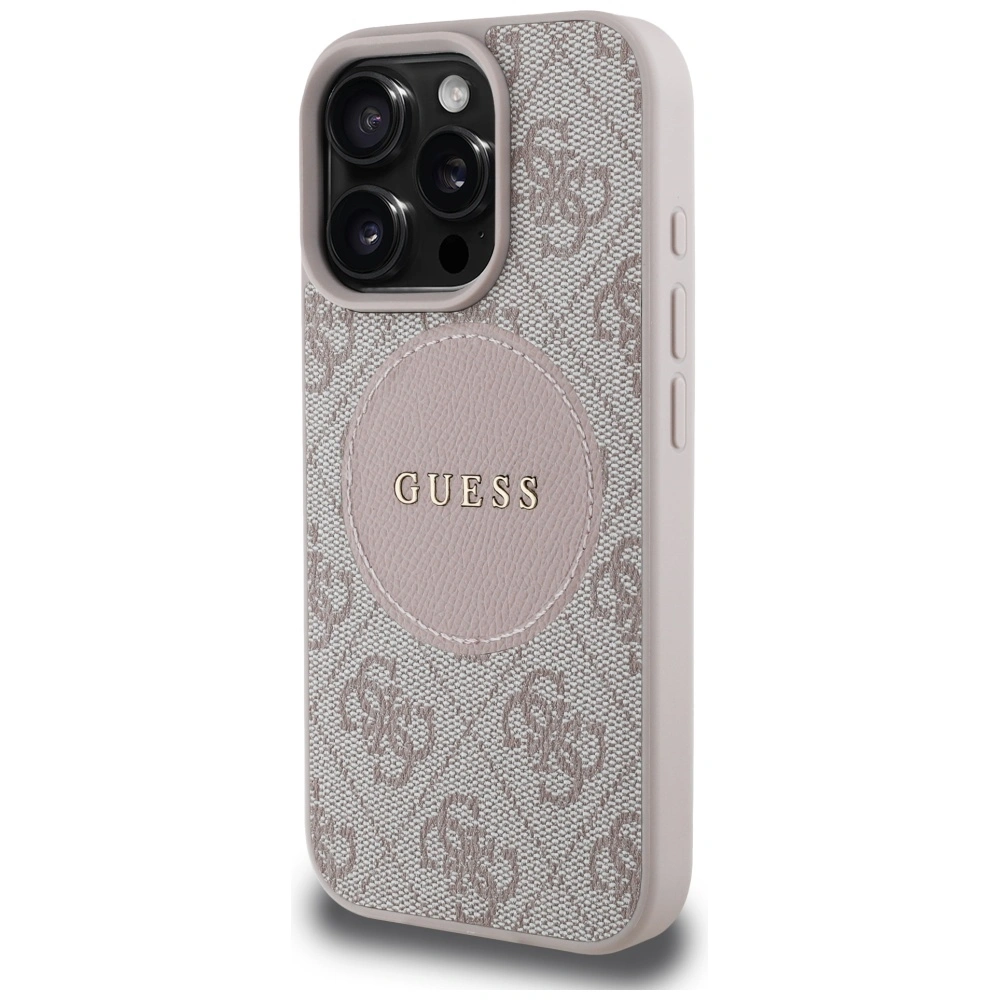 Guess 4G Circle Classic Logo MagSafe Apple iPhone 16 Pro Max pink