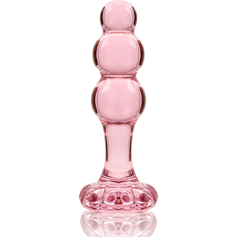 NEBULA SERIES BY IBIZA - MODEL 1 ANAL PLUG BOROSILICATE GLASS 10.7 X 3 CM PINK