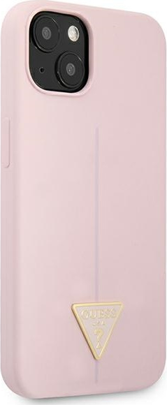 Guess GUHCP13SSLTGU Apple iPhone 13 mini purple hardcase Silicone Triangle