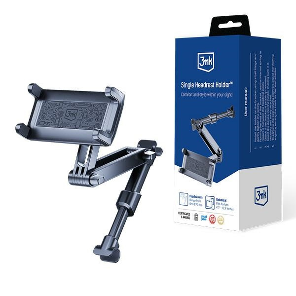 3MK Single Headrest Holder 4.7" - 12.9"
