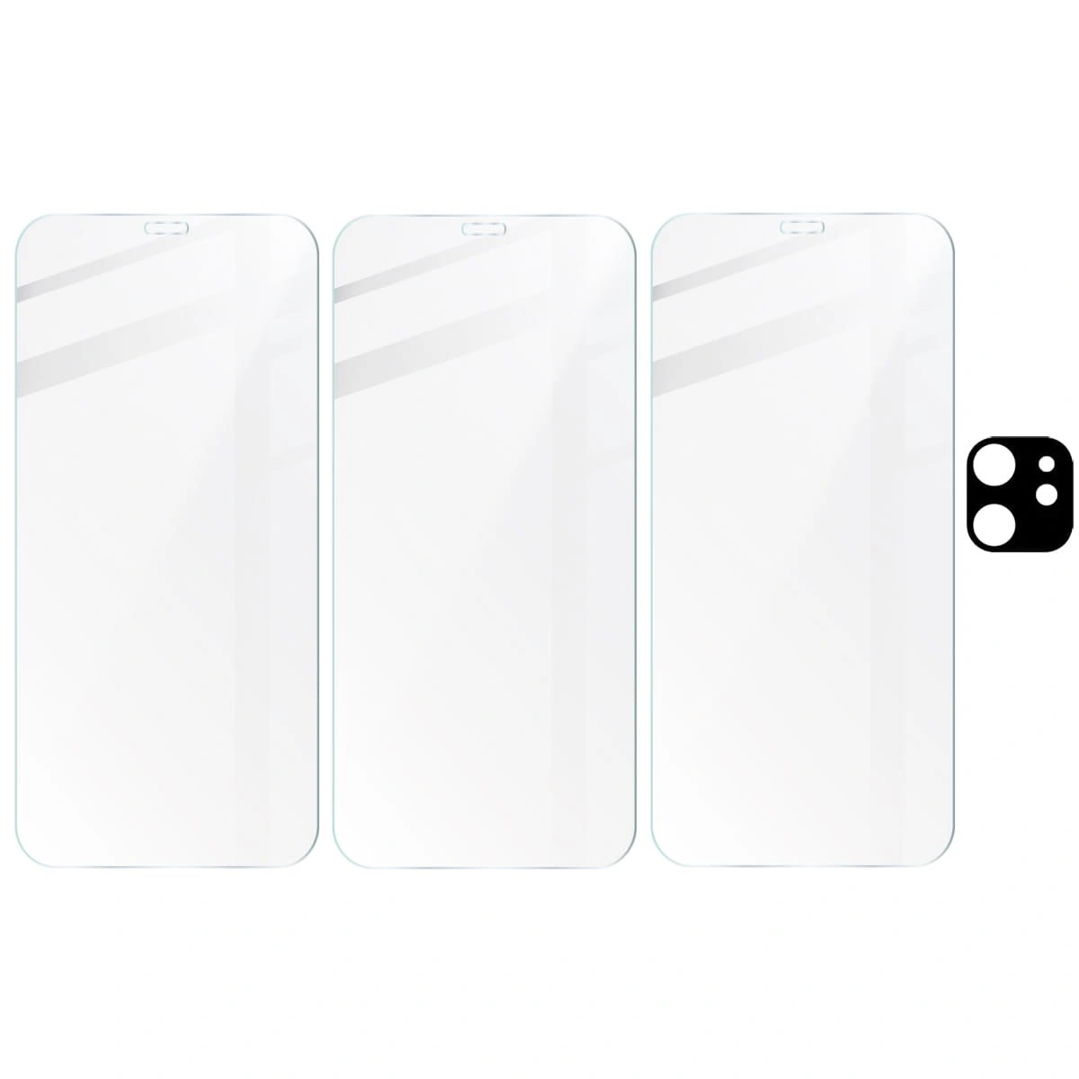 Bizon Glass Clear tempered glass - 3 pcs. + lens glass Apple iPhone 12 Mini