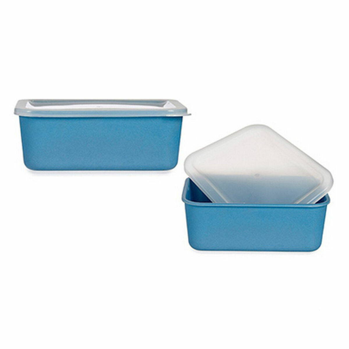 Tray with lid Bamboo Melamin Dark blue 14,5 x 7 x 19,5 cm (6 Units)
