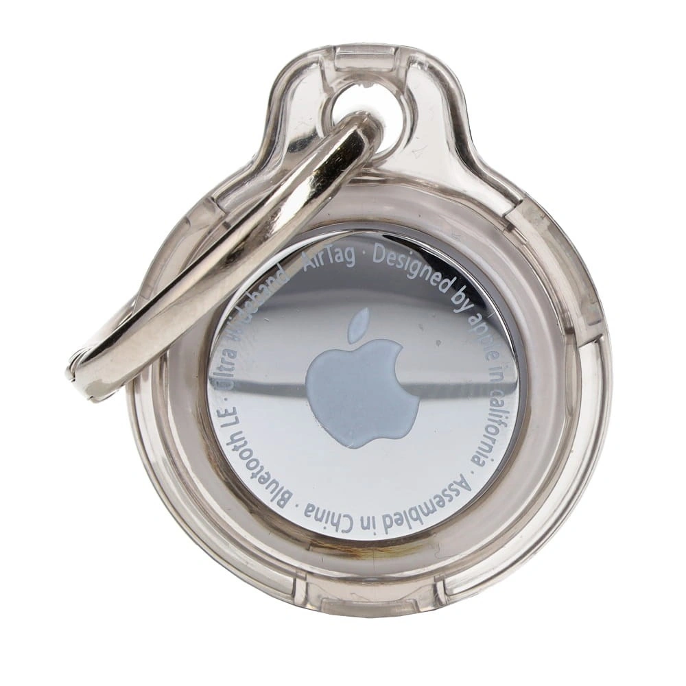 Bizon Case Locator Keychain Apple AirTag clear-black
