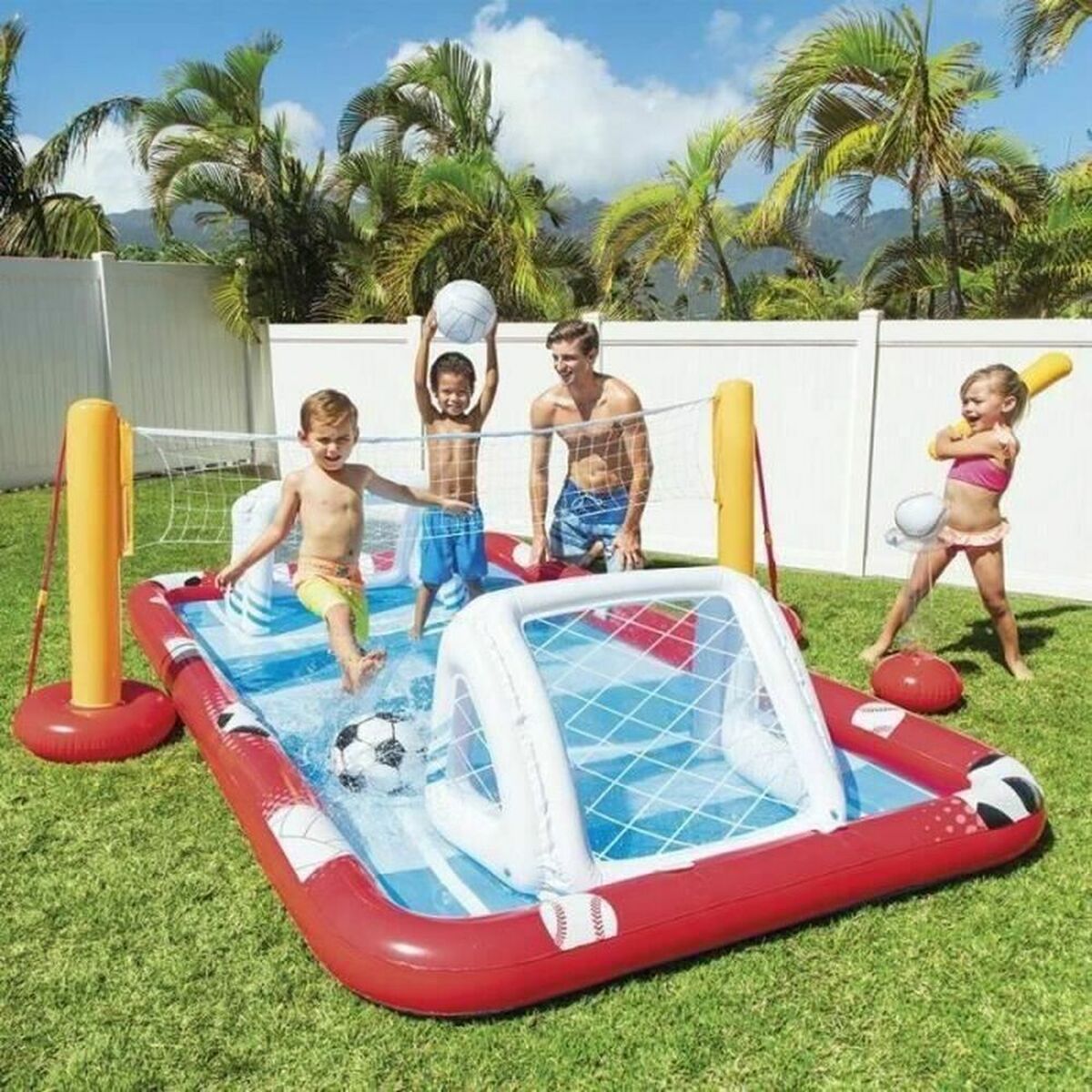 Inflatable Paddling Pool for Children Intex Sports Games 470 l (325 x 267 x 102 cm)
