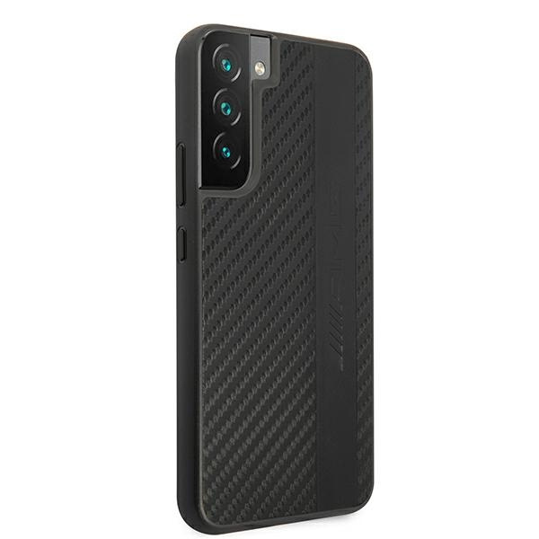 Mercedes AMG AMHCS22MBLSCA Samsung Galaxy S22+ Plus black hardcase Carbon Stripe&Embossed