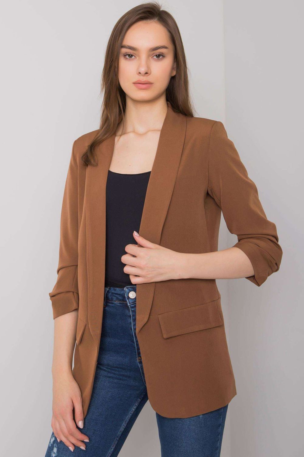  Jacket model 159741 Och Bella  brown