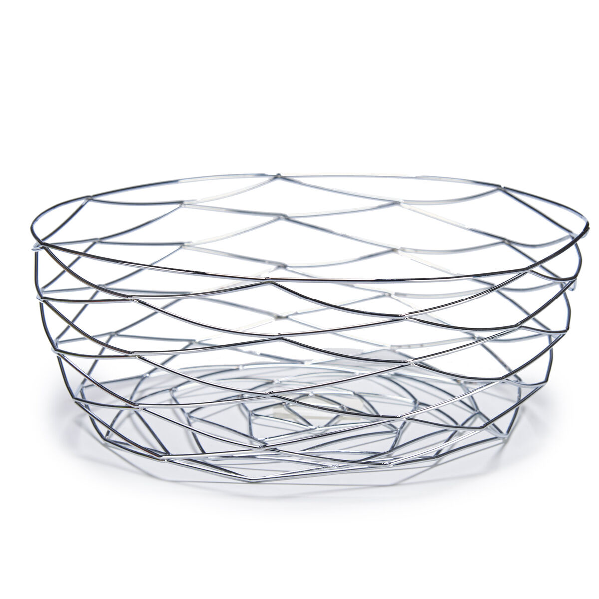 Fruit Bowl Silver Metal (27 x 11 x 27 cm) (24 Units)