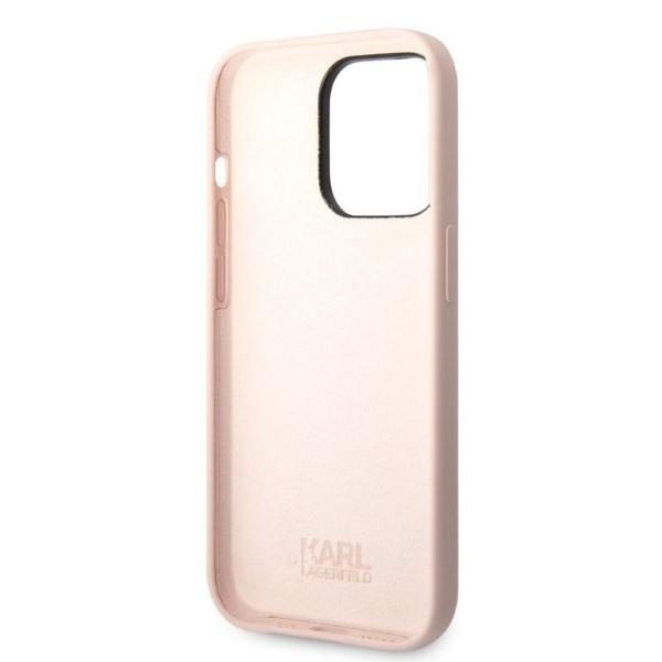 Karl Lagerfeld KLHCP14XSNIKBCP Apple iPhone 14 Pro Max hardcase pink Silicone Ikonik