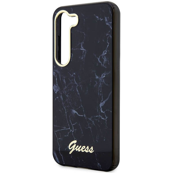 Guess GUHCS23SPCUMAK Samsung Galaxy S23 black hardcase Marble