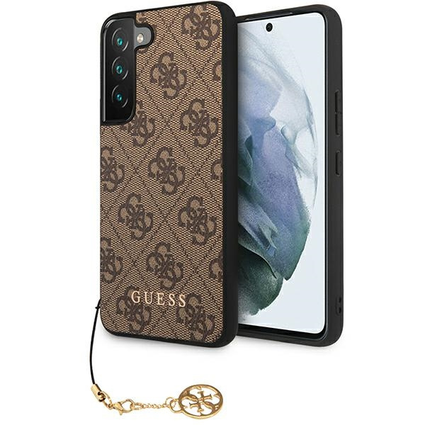 Guess GUHCS23SGF4GBR Samsung Galaxy S23 brown hardcase 4G Charms Collection