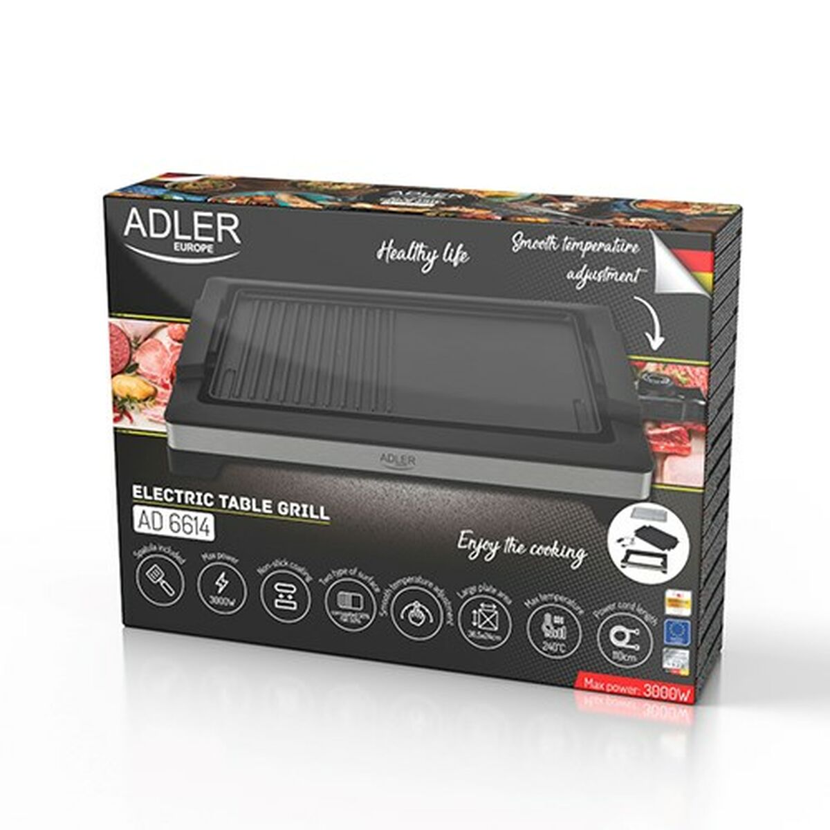 Electric Barbecue Adler AD 6614 3000 W