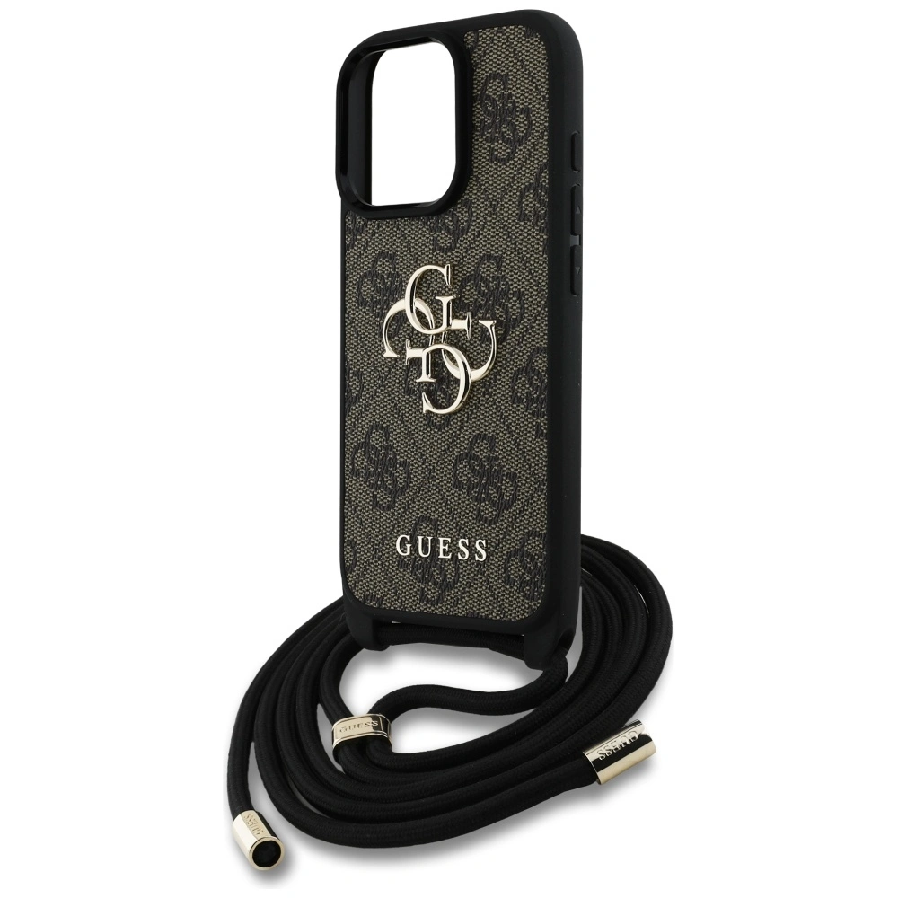 Guess 4G Big Logo Cord Stap Crossbody Apple iPhone 16 Pro brown