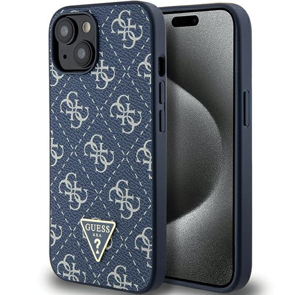 Guess GUHCP15MPG4GPB Apple iPhone 15 Plus / 14 Plus hardcase 4G Triangle Metal Logo blue