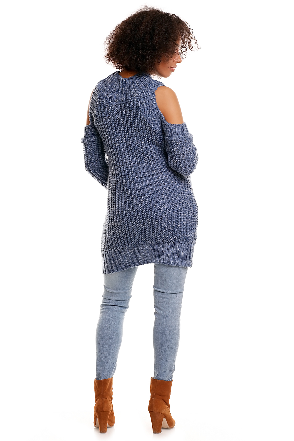  Pregnancy sweater model 84340 PeeKaBoo  blue