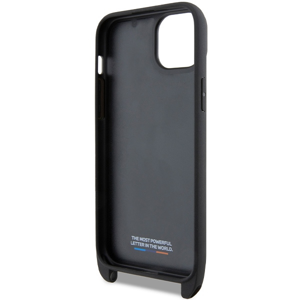 BMW BMHCP15S23PSCCK Apple iPhone 15 / 14 / 13 hardcase M Edition Carbon Stripe & Strap black