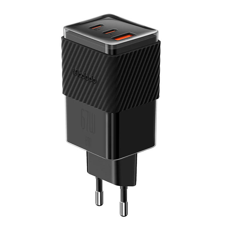 Mcdodo CH-1501 Wall Charger GaN 2x USB-C, USB-A 65W (black)