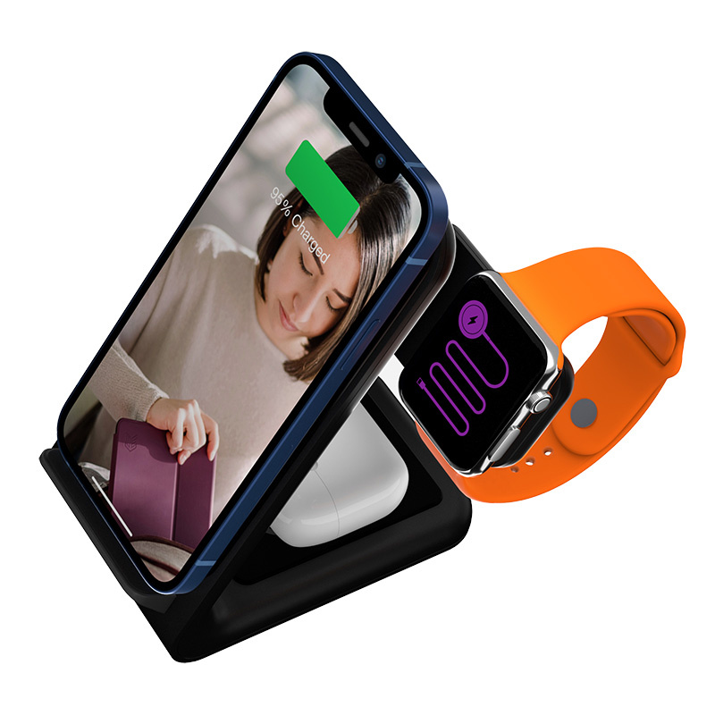 STM ChargeTree Swing 3in1 to Apple iPhone, AirPods & Watch (black)