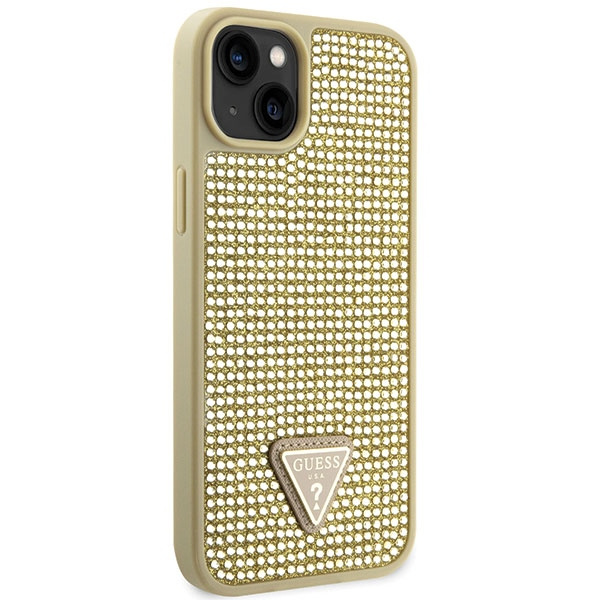 Guess GUHCP14MHDGTPD Apple iPhone 14 Plus gold hardcase Rhinestone Triangle