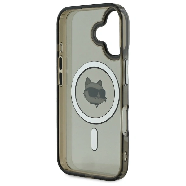 Karl Lagerfeld KLHMP16MHLSCHK Apple iPhone 16 Plus hardcase IML Metal Choupette Head MagSafe black