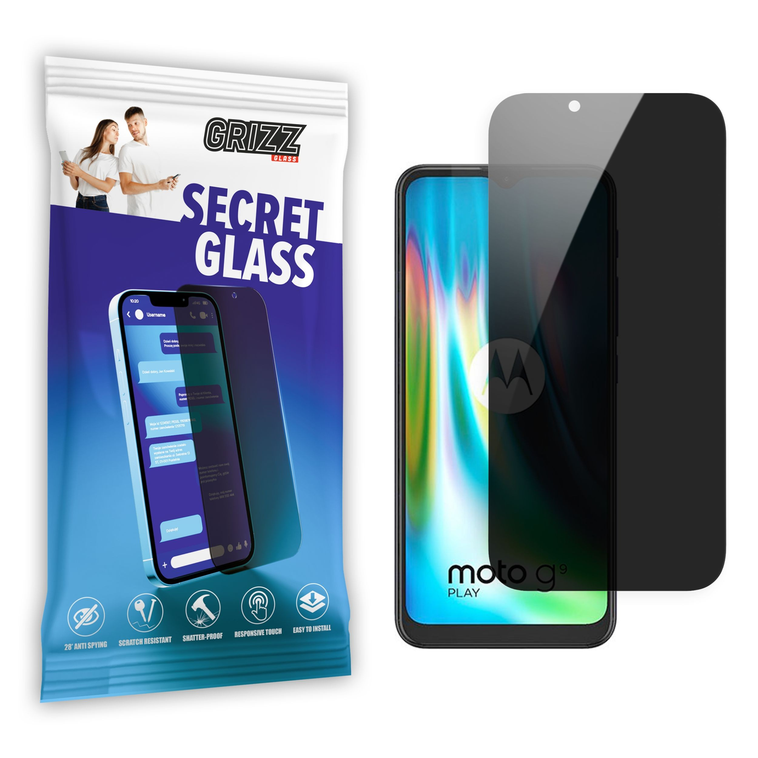 GrizzGlass SecretGlass Motorola Moto G9 Power