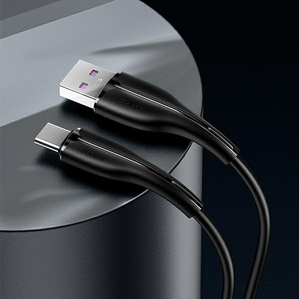 USAMS Cable U38 USB-C 5A Fast Charge for OPPO/HUAWEI 1m black SJ376USB01 (US-SJ376)