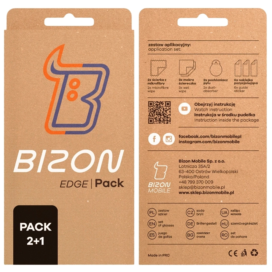 2x Szkło na ekran + szkło na aparat BIZON Edge Pack do Google Pixel 10 Pro