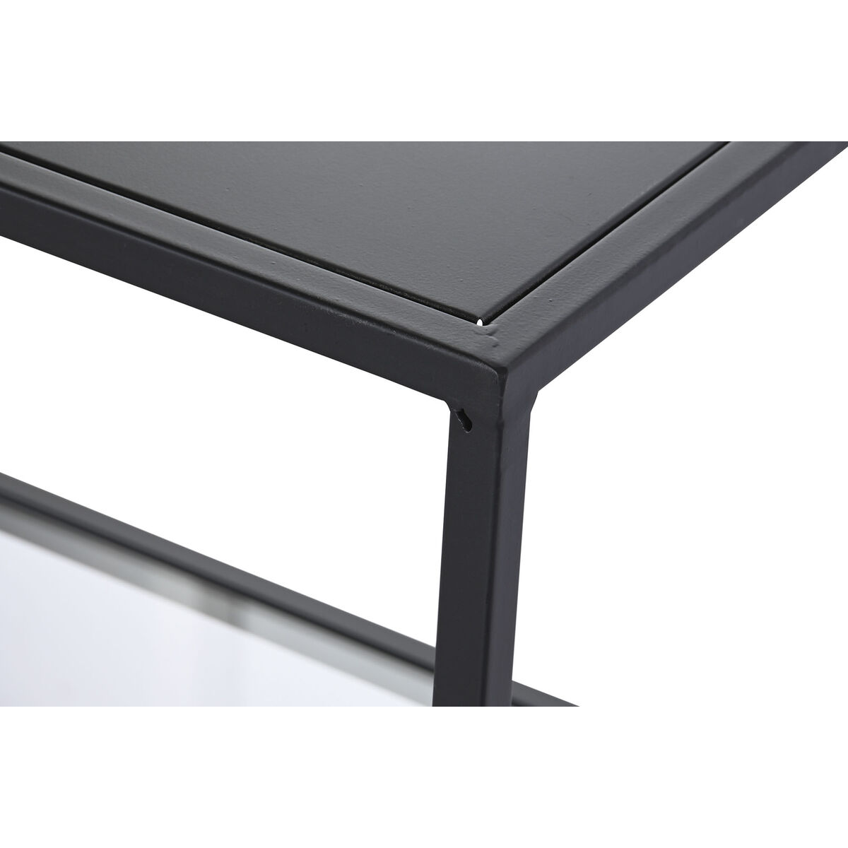 Side table DKD Home Decor Black Metal Crystal 100 x 35 x 80 cm