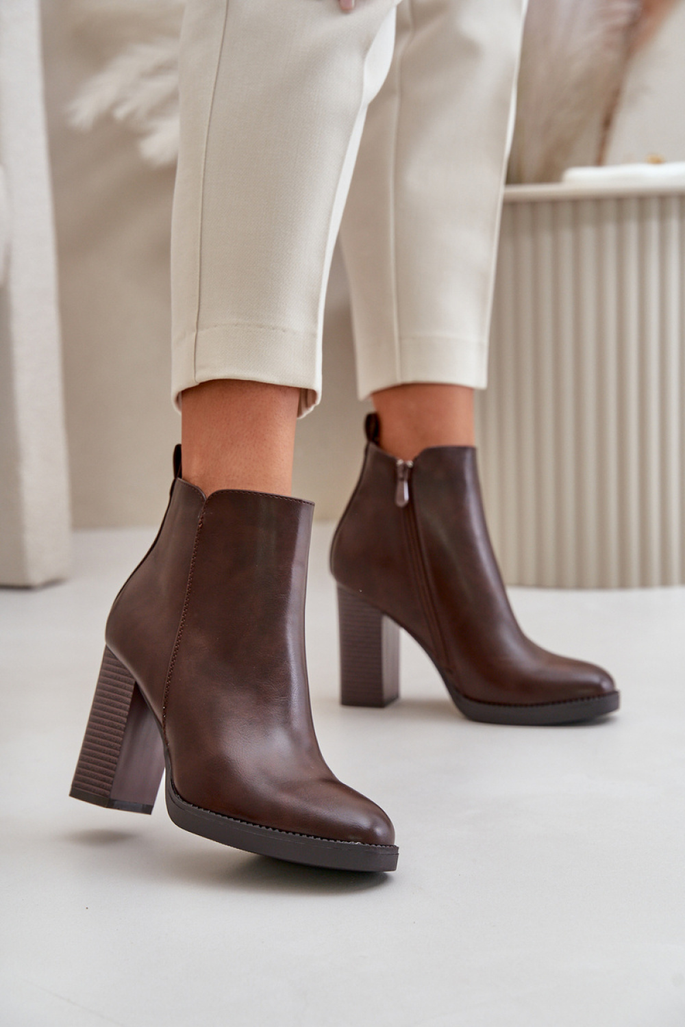  Heel boots model 199843 Step in style  brown