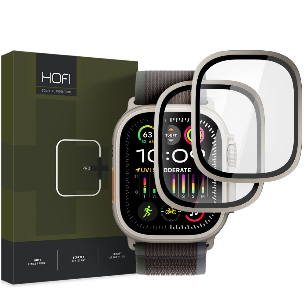 Hofi Glass Ring Apple Watch Ultra 1 / 2 49mm Titanium [2 PACK]