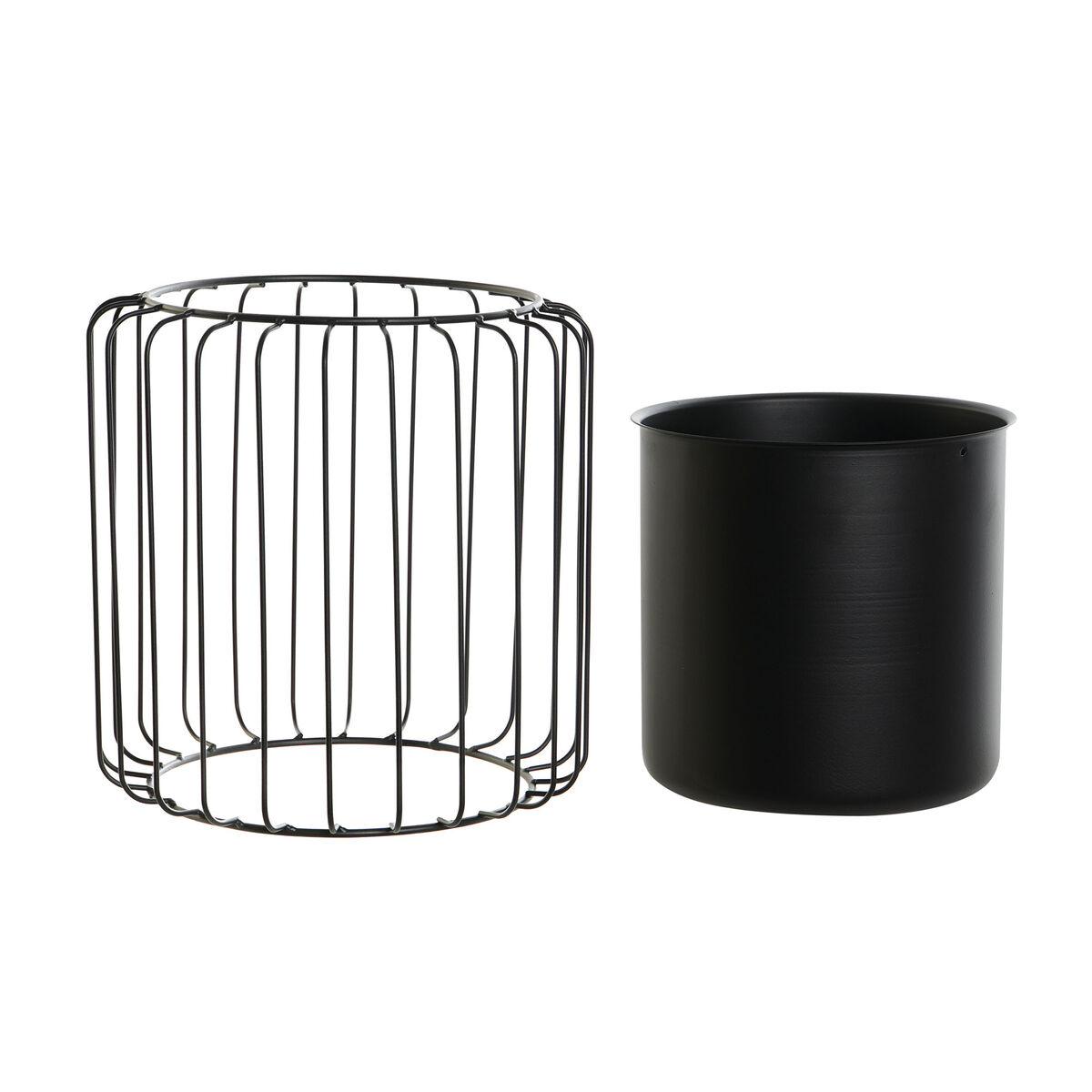 Blumentopf DKD Home Decor 26 x 26 x 26 cm Schwarz Metall