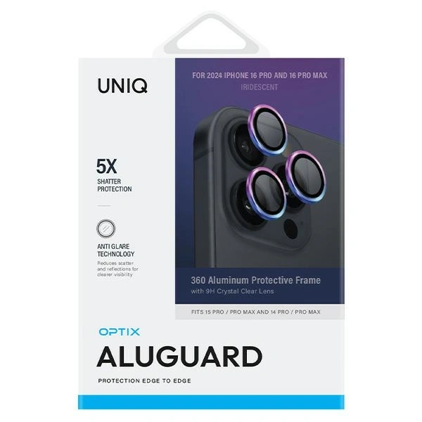 UNIQ Optix Aluminium Camera Lens Protector Apple iPhone 16 Pro / 16 Pro Max iridescent