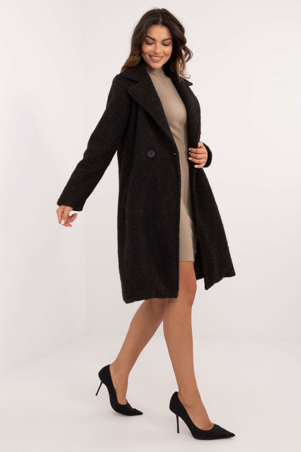  Coat model 200514 Italy Moda  black