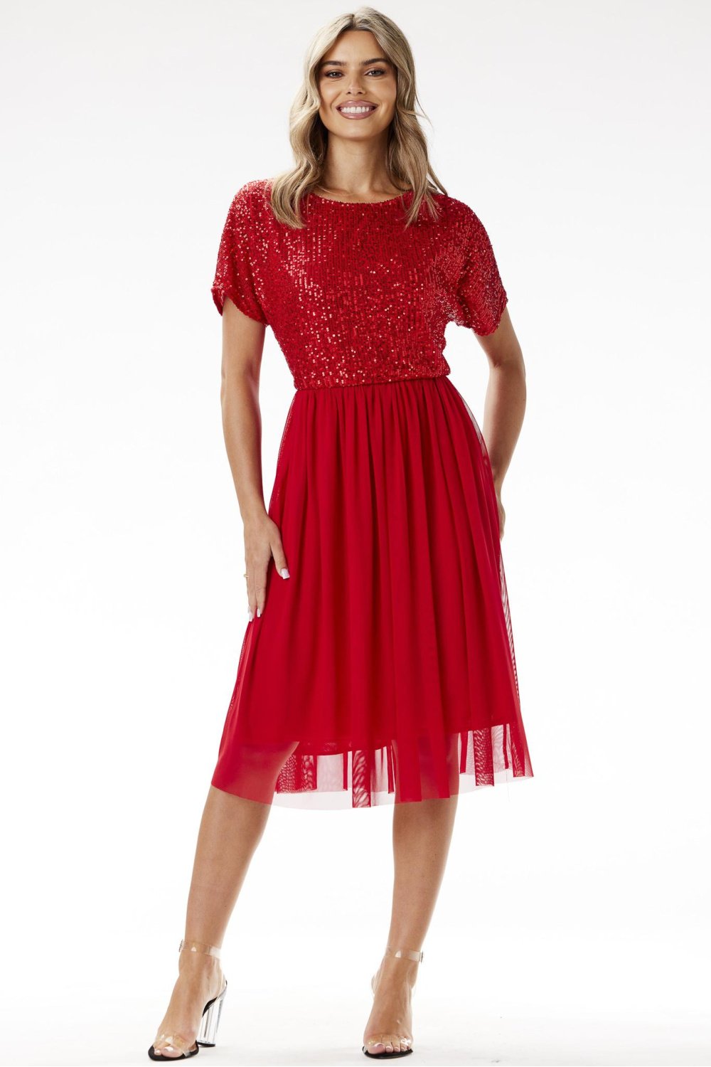  Evening dress model 204286 awama  red
