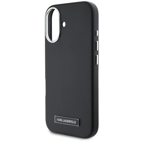Karl Lagerfeld KLHMP16MPGMSRPK Apple iPhone 16 Plus hardcase FW Metal Plate MagSafe black