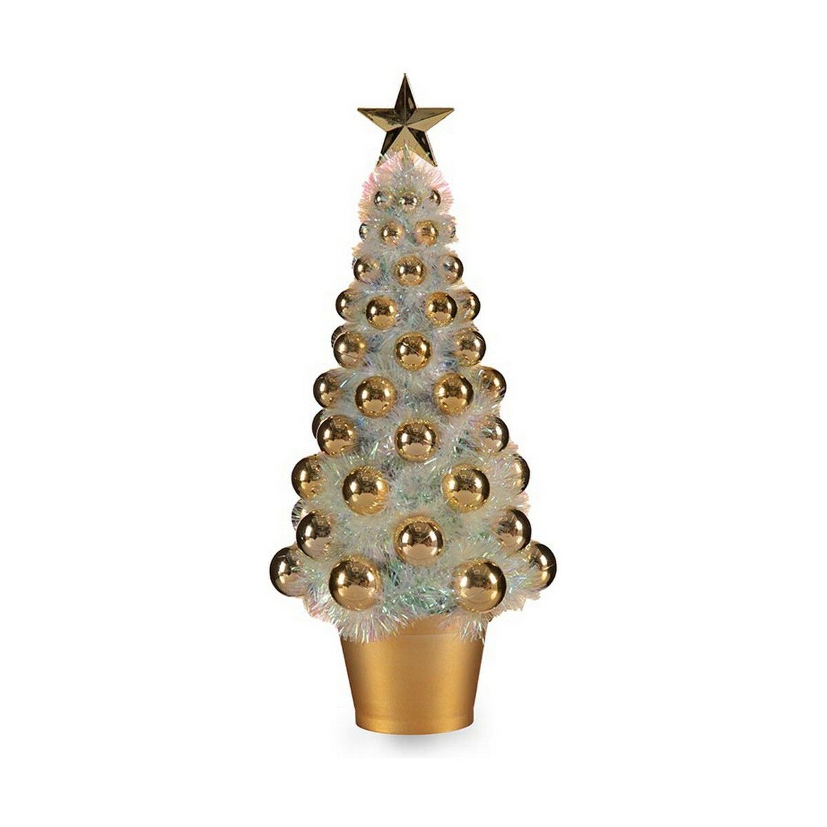Christmas Tree Iridescent Golden Plastic 16 x 37,5 x 16 cm polypropylene