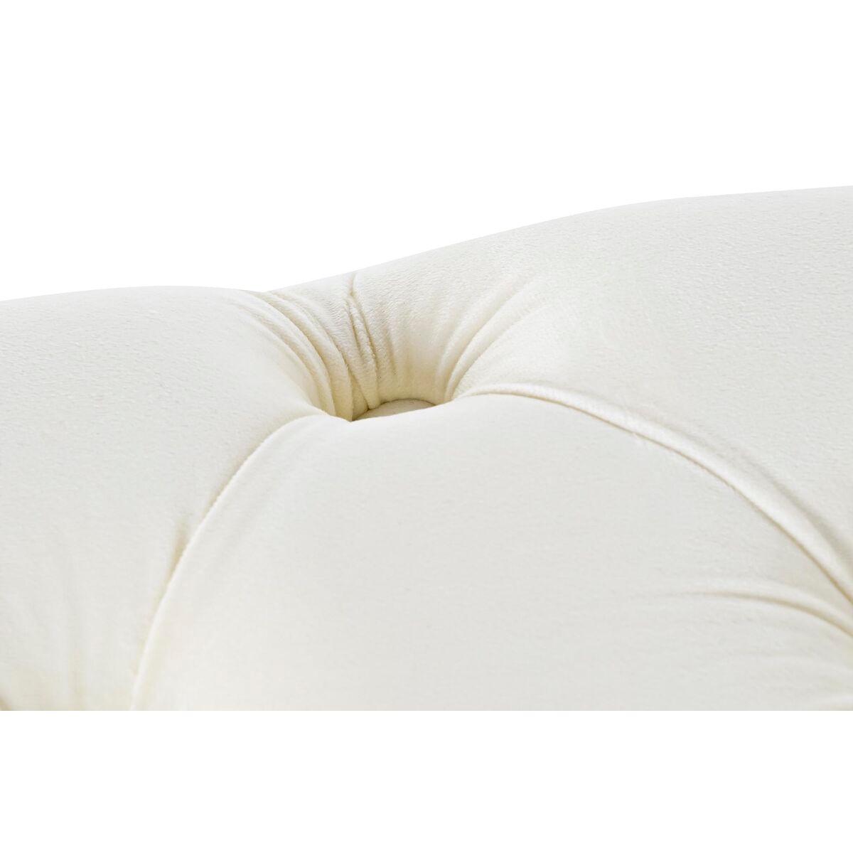 Bench Home ESPRIT Cream Golden Polyester Metal 103 x 46 x 42 cm