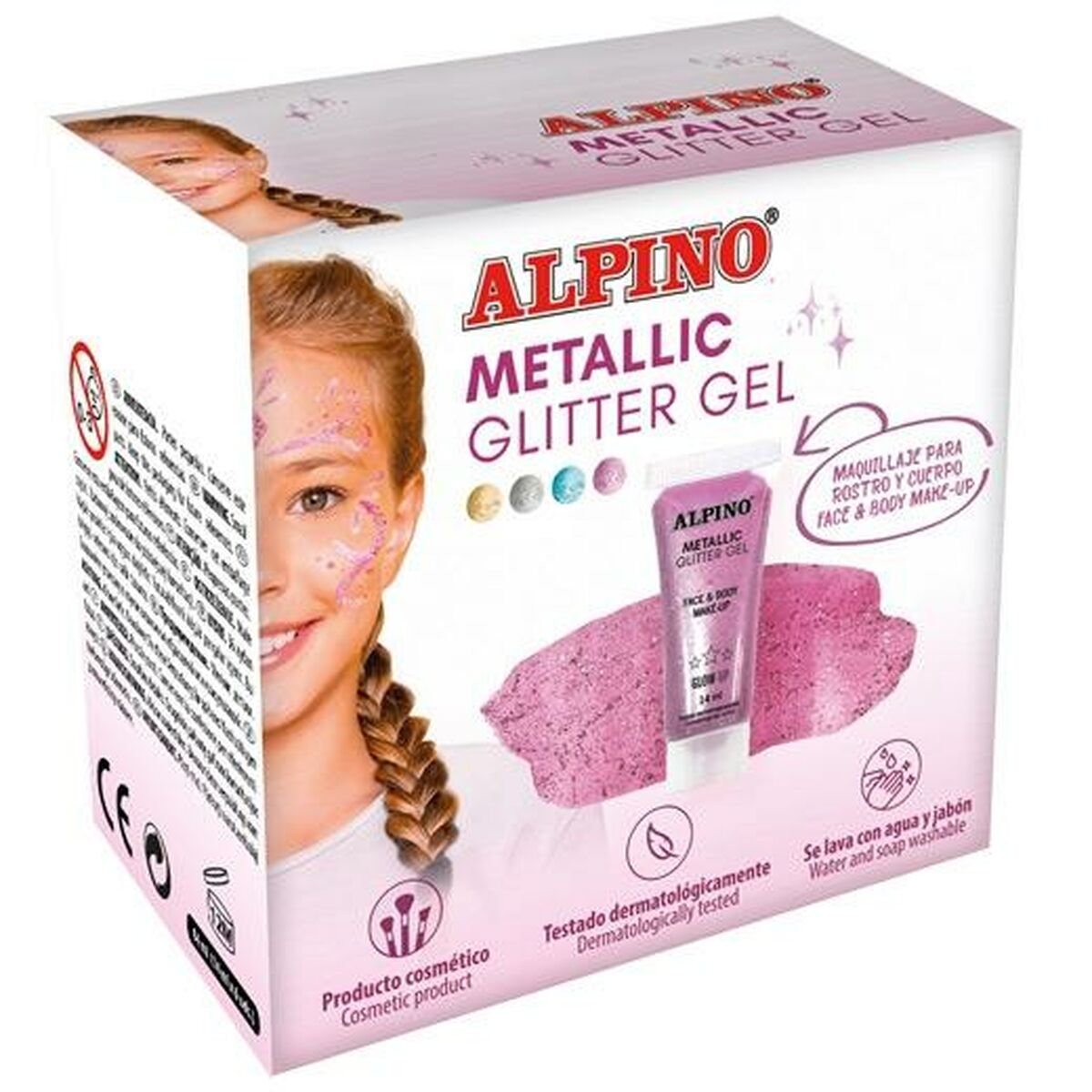 Makijaż dla Dzieci Alpino Brokat Żel 6 Części