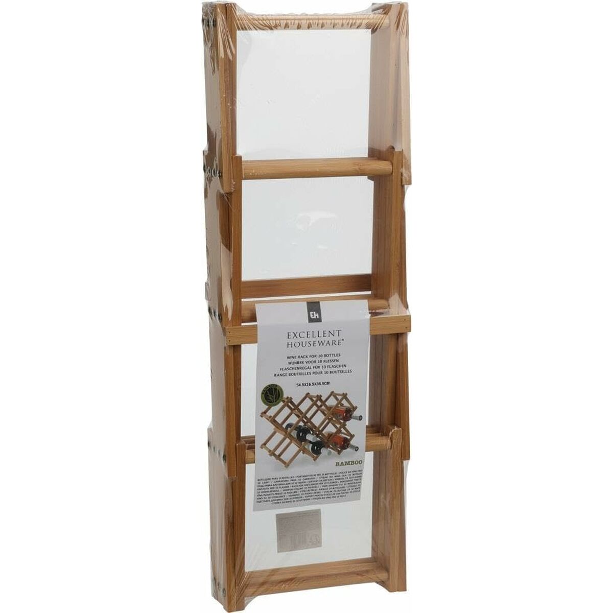 Bottle rack Excellent Houseware 784230710 Bamboo 54,5 x 16,5 x 36,5 cm